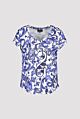 Monari T-shirt Paisley met Tekst Deep Sea