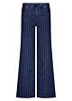 Tramontana Pinstripe Denim Trousers Dark Blue 
