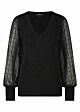 Tramontana Jumper V-Neck Fancy Sleeves Black