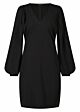 Tramontana Dress Jersey Puff Sleeves Black