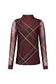 Studio Anneloes Rachel Check Mesh Top Chestnut 