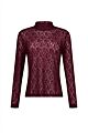 Studio Anneloes Reagan Lace Col Top Aubergine