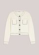 Summum Woman Cardigan Frisee Knit Ivory 