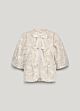Summum Woman Blouse Jasje  Laser Cut Dots Sesame 