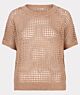 Esqualo Sweater Open Knit Lurex Praline 