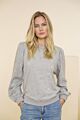 Geisha Sweater Embriodery Grey Melange