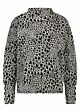 Tramontana Jumper High Collar Jacquard Print Black