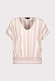 Monari T-Shirt Gestreept Glitters Rose Gemustert