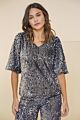 Geisha Top Pailletten Midnight Blue 