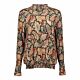 Geisha Top With Smock Hot Coral / Black