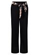 Tramontana Wide-Leg Trousers Scarf Aubergine Noir 