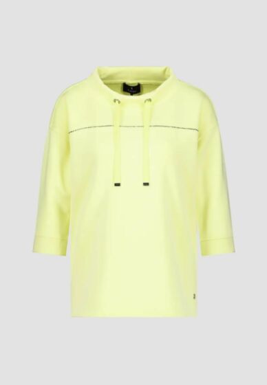 Monari Sweatshirt met 3/4 Mouwen Strassteentjes