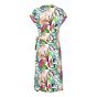 Woman &Co Lizzy Multi Leaf Jurk Ecru/Beige