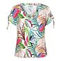 Woman &Co Viana Multi Leaf Top Ecru/Beige