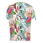 Woman &Co Viana Multi Leaf Top Ecru/Beige