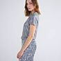Summum Woman V-Neck Top Metallic Coated