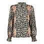 Geisha Blouse Sand/Black/Orange