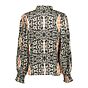 Geisha Blouse Sand/Black/Orange