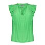 Geisha Top Sleeves Ruffles Green