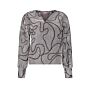 Geisha Top Grey/Brown