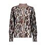 Geisha Blouse Animaldessin Navy/Brown