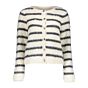 Geisha Cardigan Stripe Hairy Offwhite