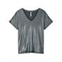 Summum Woman V-Neck Top Metallic Coated