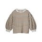 Summum Woman Sweater Waffle Lurex Stripe Khaki