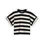 Summum Woman Boxy Top Big Stripe Heavy Jersey