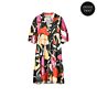 Summum Woman Dress Abstract Leaves Multicolor