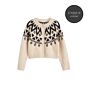Summum Woman Cardigan Fair Isle Knit Ivory 