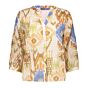 Geisha Blouse Print Camel / Orange / Blue 