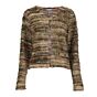 Geisha Vest Striped Hairy Brown