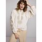 Summum Woman Top Gold Lurex Embroidery Ivory