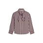 Summum Woman Blouse Two Tone Stripe Burgundy 