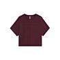 Summum Woman Boxy Top Soft Scuba Dark Burgundy