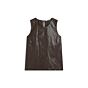 Summum Woman Top Soft Faux Leather Dark Choclate
