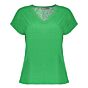 Geisha T-shirt Fake Linen with Tape Green