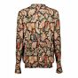 Geisha Top With Smock Hot Coral / Black