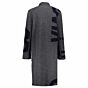 Geisha Coat Cooked Wool Letters Grey/Indigo