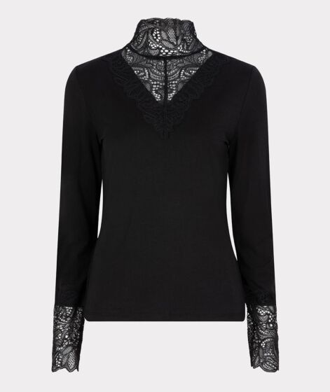 Esqualo Shirt Col Lace Black